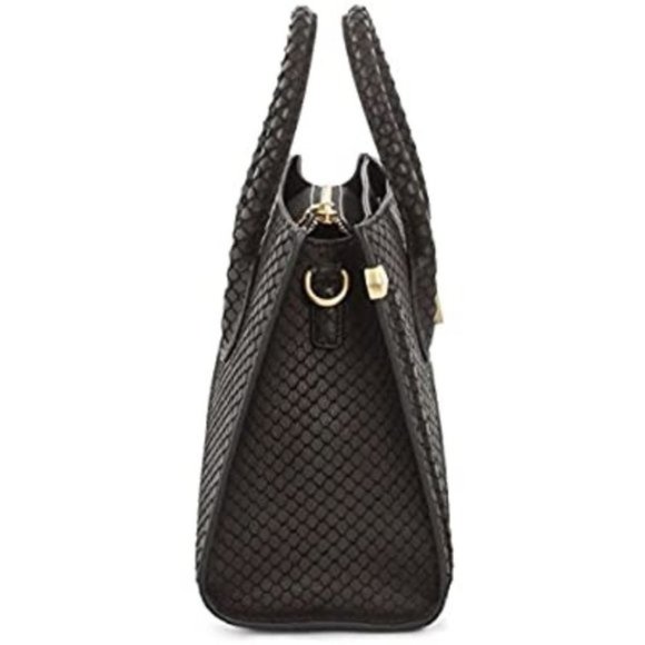 Celine Dion Octave Leather Satchel Black Snake - Picture 5 of 5